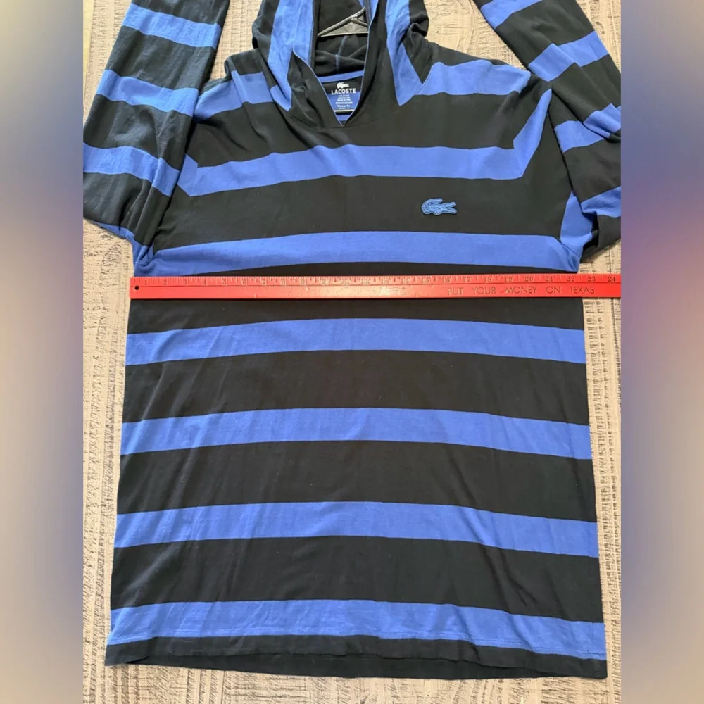 Lacoste Black and Blue Striped Polo Dress - Picture 5 of 7